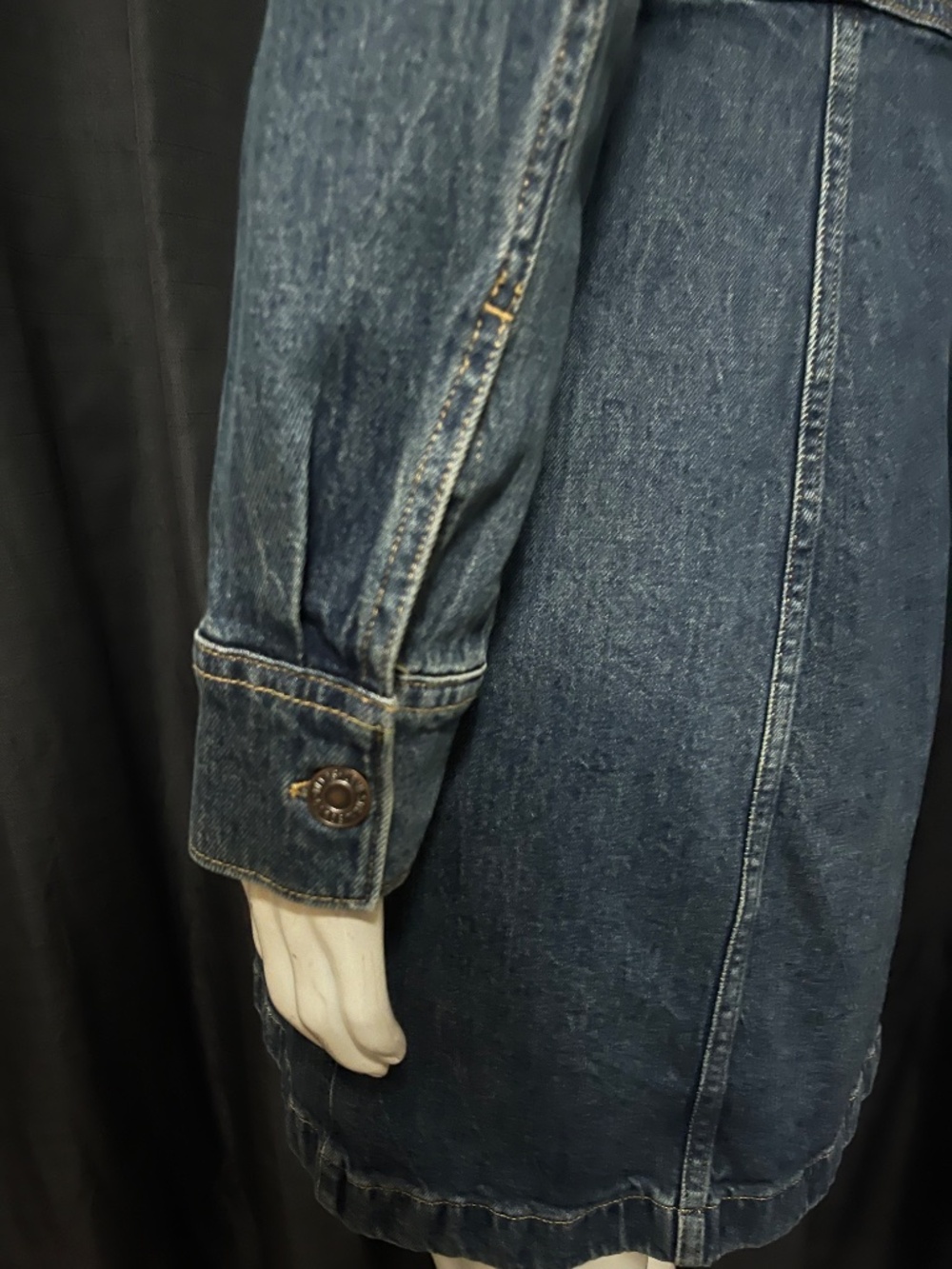 Levi's Flynn Western Denim Mini Dress Size Medium NWT Standard Fit Blue - Picture 11 of 16